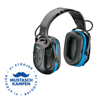 HÖRSELSKYDD RAPTOR ONE BLÅTAND MED MIKROFON OCH AUX SNR 29DB